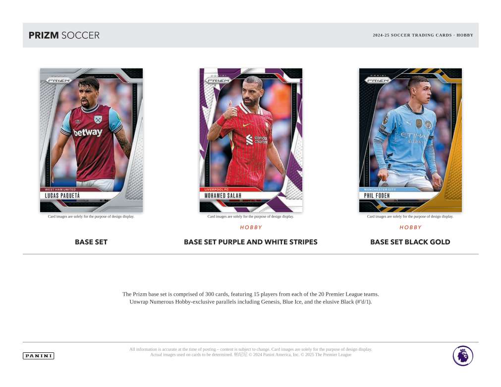 24-25 Panini Prizm English Premier League Soccer Hobby Soccer trading cards Panini