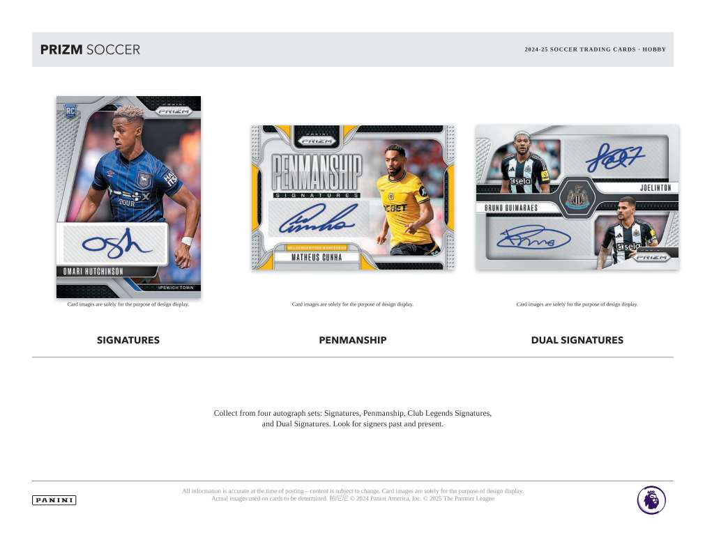 24-25 Panini Prizm English Premier League Soccer Hobby Soccer trading cards Panini