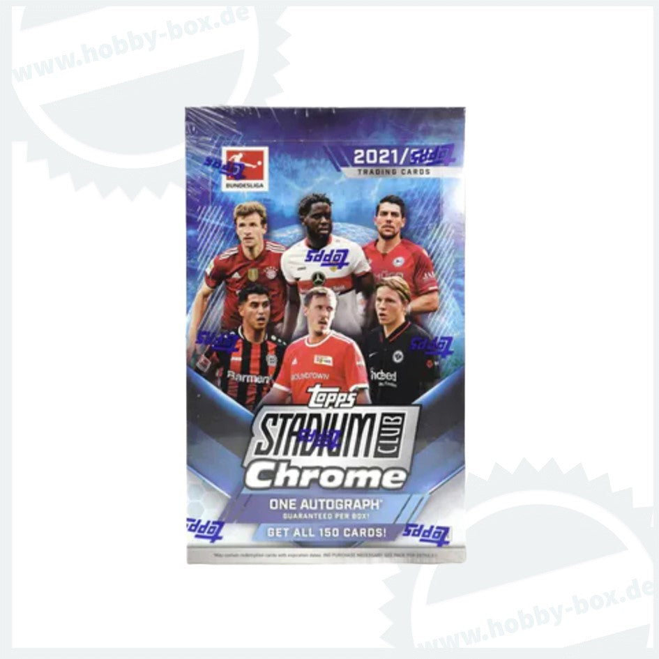 21-22 Topps Stadium Club Chrome Bundesliga Soccer Hobby Box Soccer trading cards Topps
